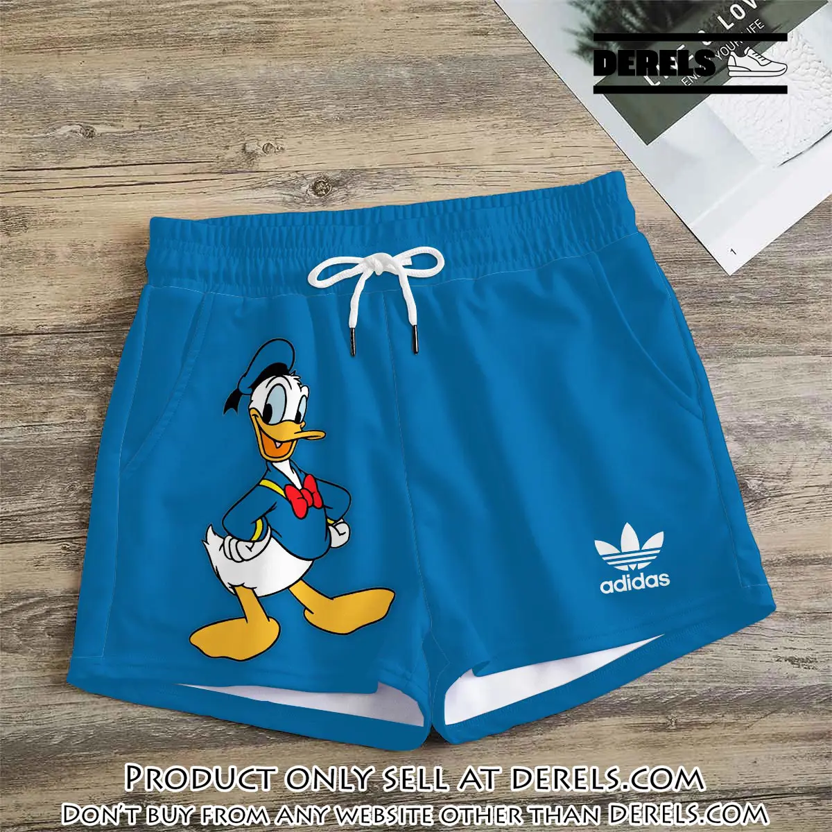 Premium donald duck in adidas women shorts lady beach shorts wms1079 dr3457921